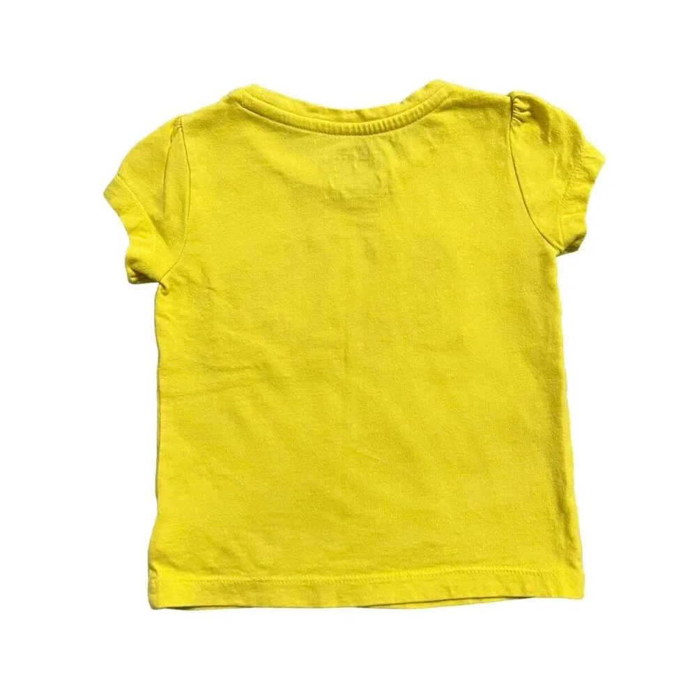 Baby Gap 18-24m Yellow Appliqué Logo Shirt